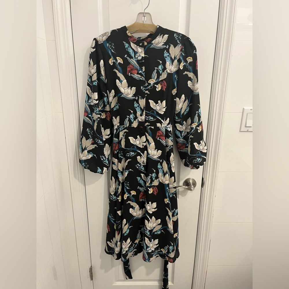 Women’s PTA floral knee length button down dress